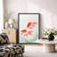 Œuvre rouge rouge, nage, poisson japonais, impression sur toile encadrée-123501830-123501836
