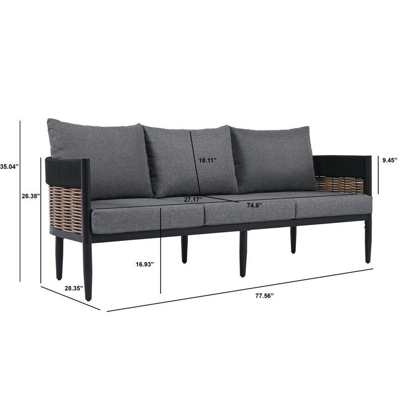 Harrison 3 Seater Sofa, Gray