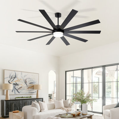 Grand ventilateur de plafond 75 "avec lumière DEL et télécommande