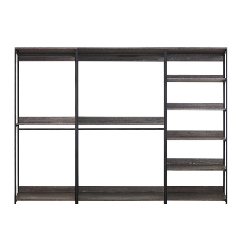 Système d'organisation en bois Monica, Gris