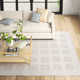 Holland Geometric Handmade Tufted Wool Area Rug in Brown