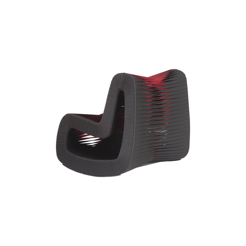 Seat Belt Rocking Chair, Black/Red