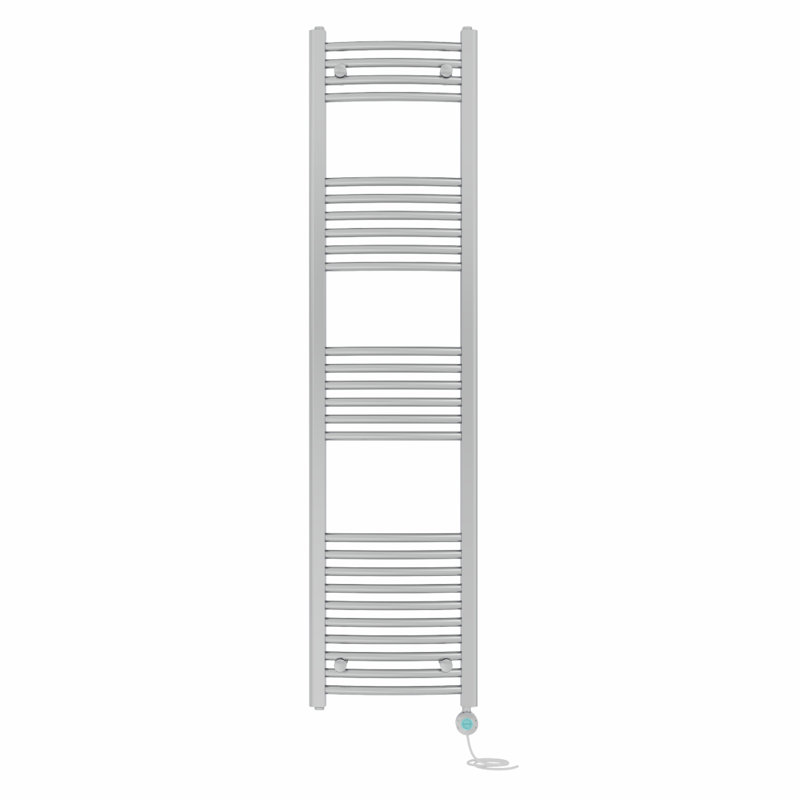 Amyleigh Curved Towel Rail Heated Towel Rails, Chrome, 160cm H x 40cm W x 4.5cm D