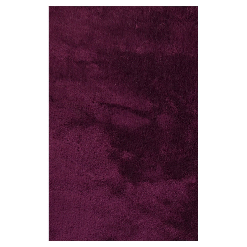 Handmade Acrylic Carpet, 2.3 x 4.0 ft, Damson Color | 100% Acrylic, Pile Height: 0.7-1.2 in, 1.5 lbs/sq ft | Antibacterial, Non-Slip Underside, Machine Washable at 86°F | Perfect for Living Room, Bedroom, & Office Decor