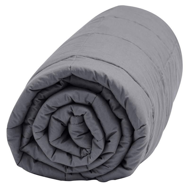 Jeté en coton Ryals, Gris clair, 25 lb, l 60 po x L 80 po