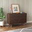 Commode à tiroirs en bois massif avec commode de table Buffet et casiers, poignée ronde rétro, pour la salle à manger et plus