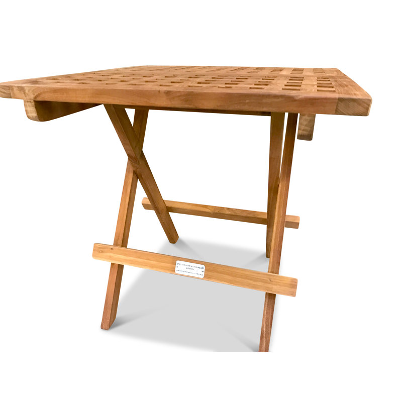 Southard Square Teak Solid Wood Outdoor Side Table - 50 cm W 50 cm D