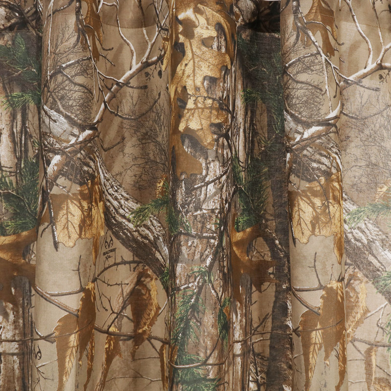 Rideau de douche 100% polyester camouflage et chasse Realtree Xtra 72 po x 72 po