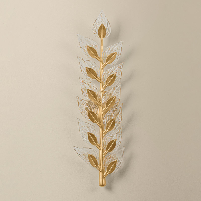 Ariadne 6" Piastre Glass Wall Sconce, 26.5" H x 6" W x 3" D, 13