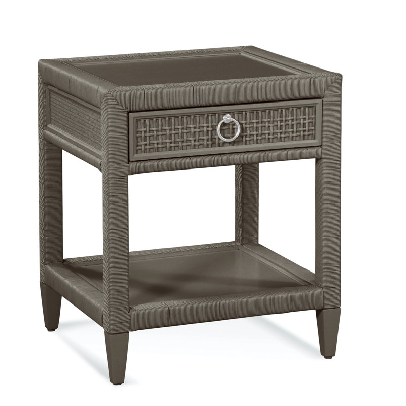 Naples 1 - Drawer Nightstand, Stone Hearth, No, Satin Nickel