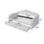 Lit de jour simple tapissier avec DEL et 2 tiroirs, beige-756701097-756701099