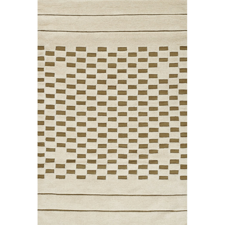 Aelin Checkered Hand Tufted Wool Rug