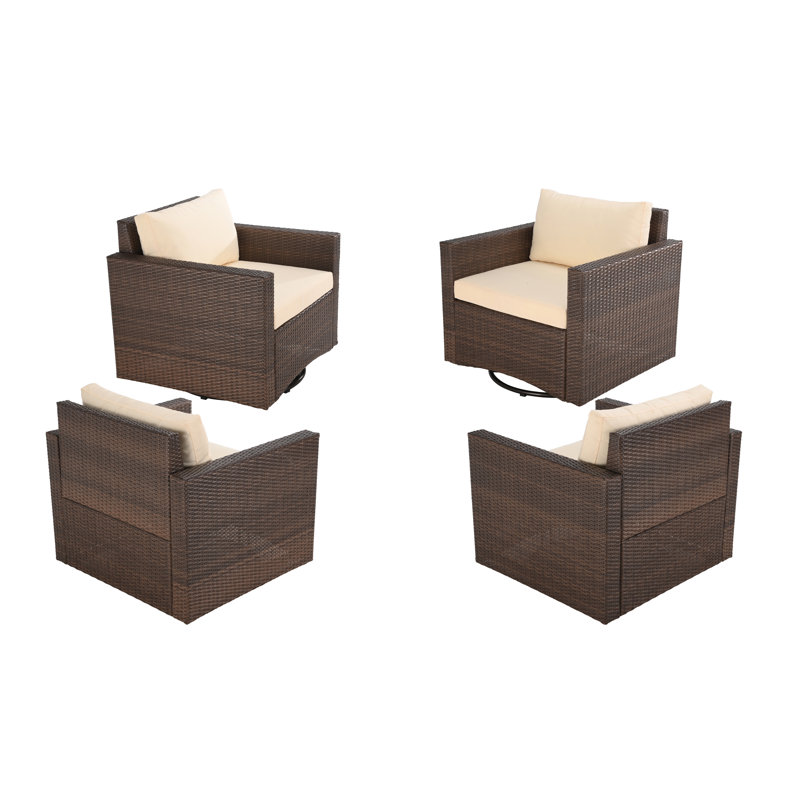 Chaise berçante en rotin et osier