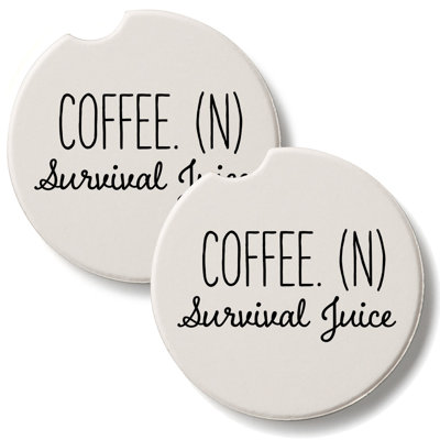Ensemble de 2 sous-verres à café Coffee Survival Juice