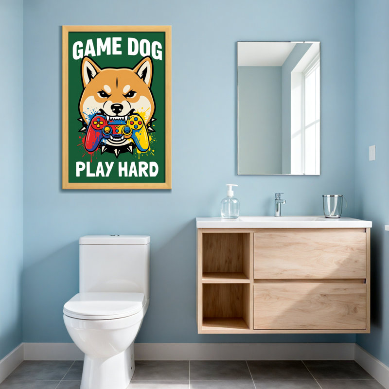 Jeu d'animaux avec chien, H 20 po x l 30 po, Toile tendue, Ne s’applique pas