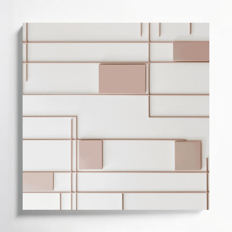 Minimalisme 85, art mural sur toile grise, H 12 po x l 12 po