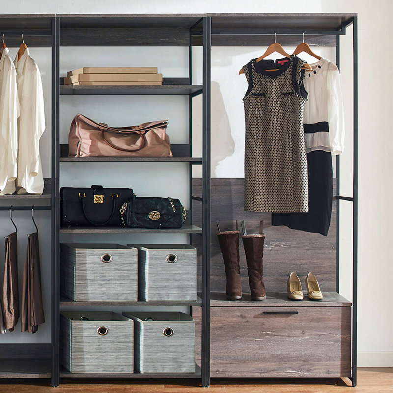 Industrial-Strength Custom Closet Organizer - Powder-Coated Rustproof Frame, Extra-Deep Scratchproof Storage