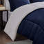 Bleu marine + édredon - To, rembourrage en duvet synthétique et 1 coussin décoratif double / grand marine +, rembourrage, 2 taies décoratives-122450165-122450161