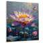 Mauve, gris, lotus, étang, Bloom II - lotus, art mural-1554101971-1554101974