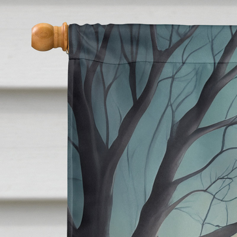 Double Sided 40'' H x 28'' W Polyester Halloween House Flag