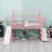Metal House Loft Bed With Slide，Stairs And Storage Shelves-667102510