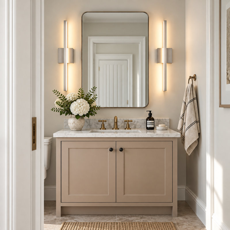 Éclairage de meuble-lavabo à DEL à intensité variable de 24 po Trudy, Nickel