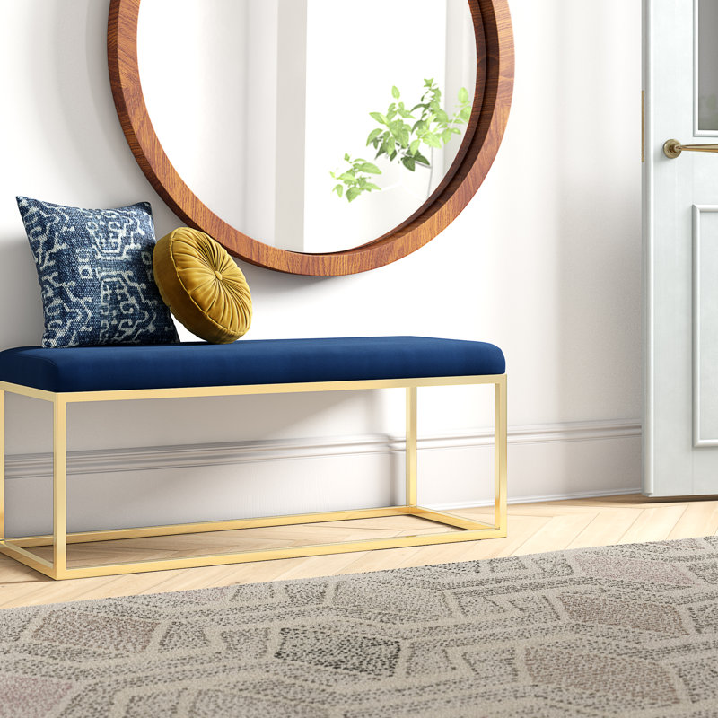 Banc en tissu Anticipate, Bleu marine