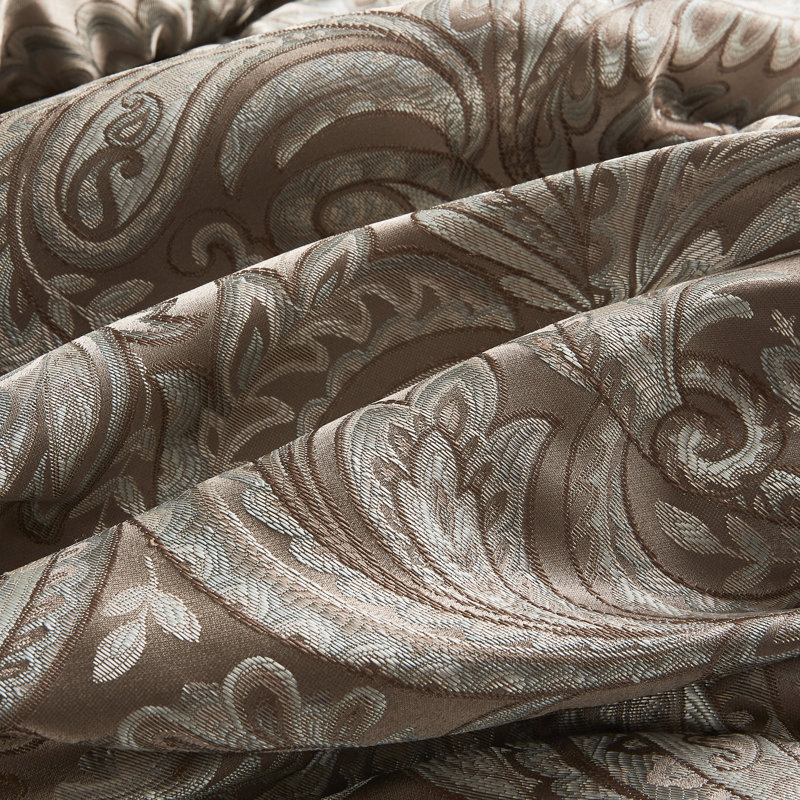 King Blue and Brown Paisley Cotton Jacquard Bed in a Bag Set