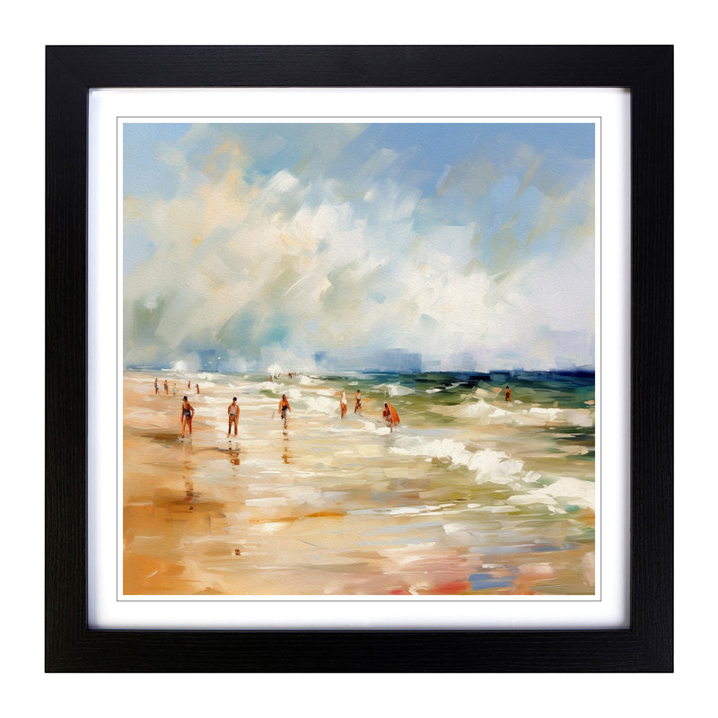 Single Picture Frame Print on Wood, Black