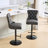 Adjustable Seat Height Pu Leather Bar Chairs, Comfortable Back For Home And Pub (black, 2 With Height,-1003824699-1003824698
