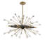 Lustre ovale 6 lumières Ariel en noir avec accents dorés Ariel