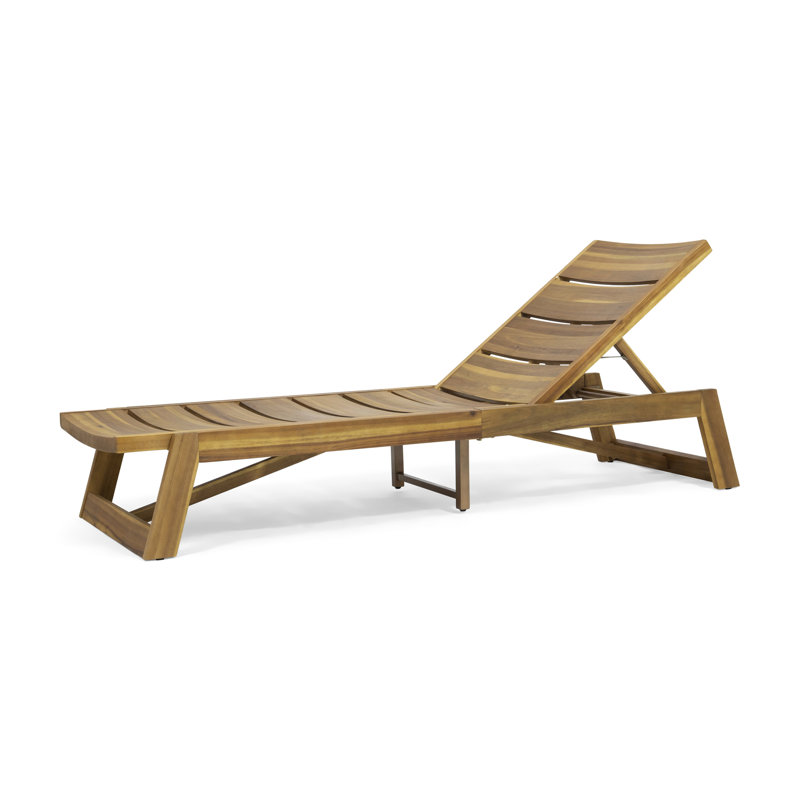 Wood Chaise Lounge Duet - Finished, To Outdoor Elements, 26.73" W X 78.75" D 12.50" H, Yellow Brown 2 With Finish, Joyful Moment, 26"W 78.75"D 12.5"H, Shade