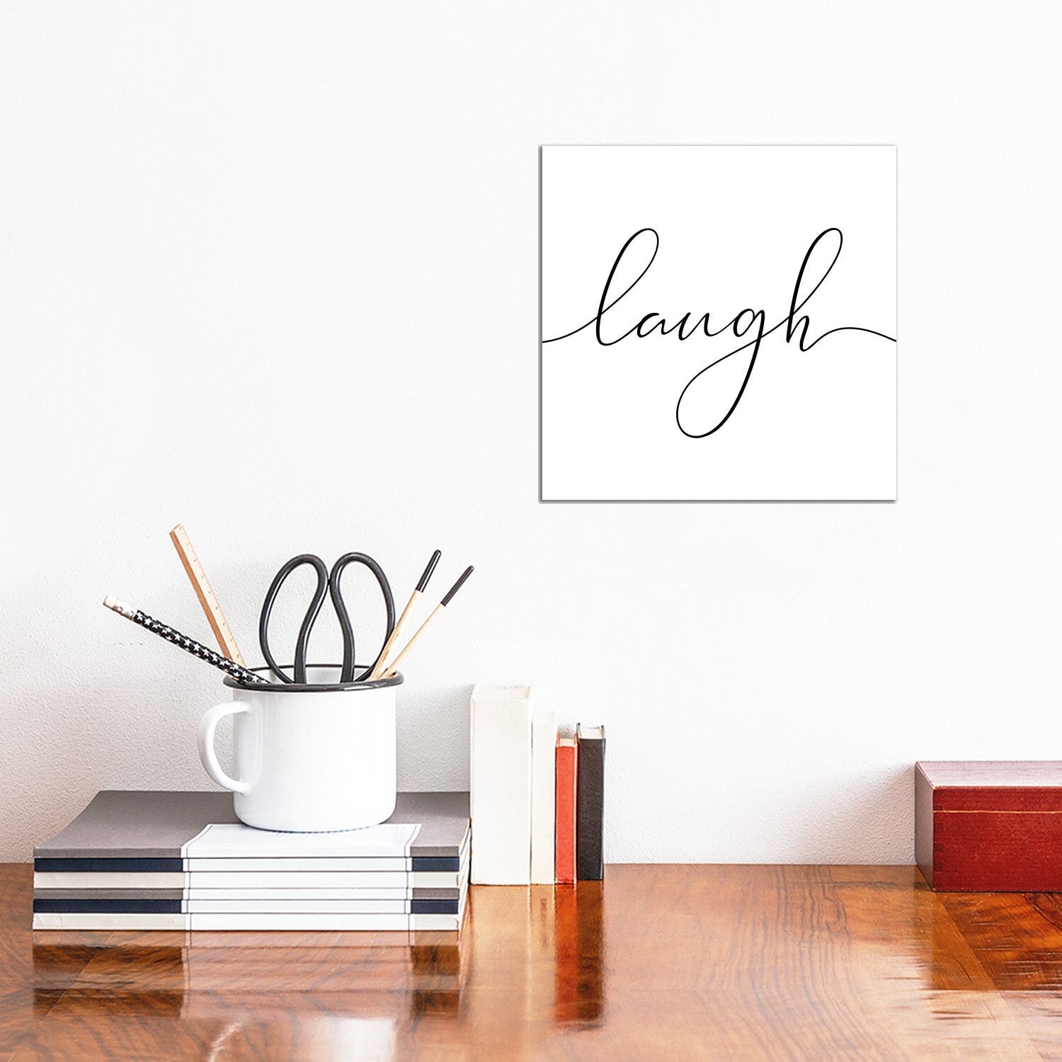 Laugh On Canvas by Nouveau Prints Textual Art