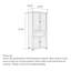 Petite armoire à quatre portes en bois d'hévéa de style américain avec tiroirs pour le rangement