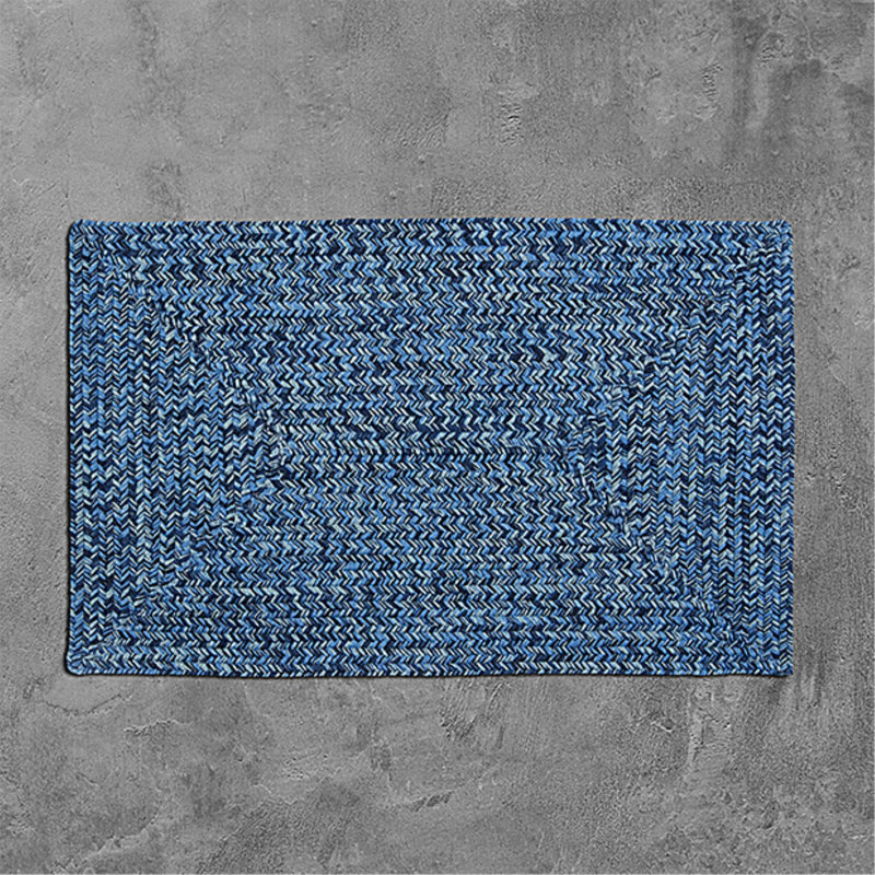 Tapis intérieur / extérieur Ashiah - Vague bleue, Rectangle de 3 pi x 5 pi