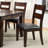 Set of 2 Transitional Style Dining Chairs, Solid Wood with Dark Cherry Finish, Padded Leatherette Seat, Sturdy Kitchen & Dining Room Furniture
