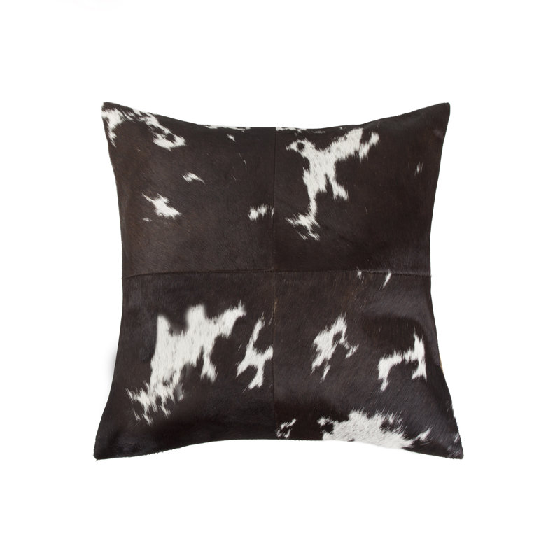 Coussin Torino, Patchwork, Chocolat / blanc