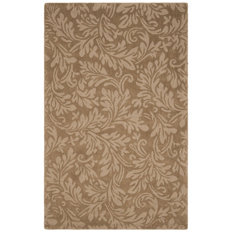 Impression Wool Brown Area Rug, Rectangle 5' x 8'