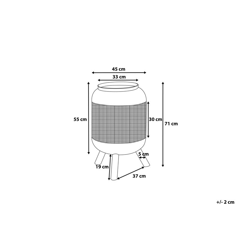 Makowski Column Steel Charcoal Smokeless Fire Pit