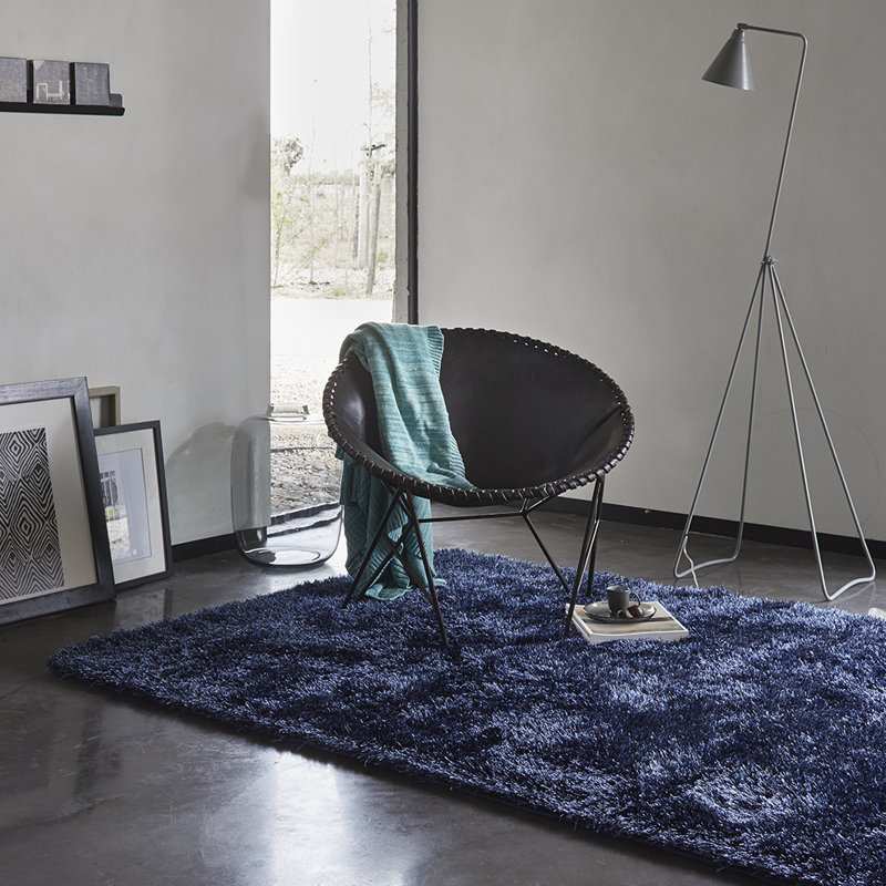 New Glamour Hand Tufted Blue Rug, Rectangle 120 x 180cm