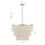 24" 5-Light Tiered Rope Drum Chandelier-1483515169