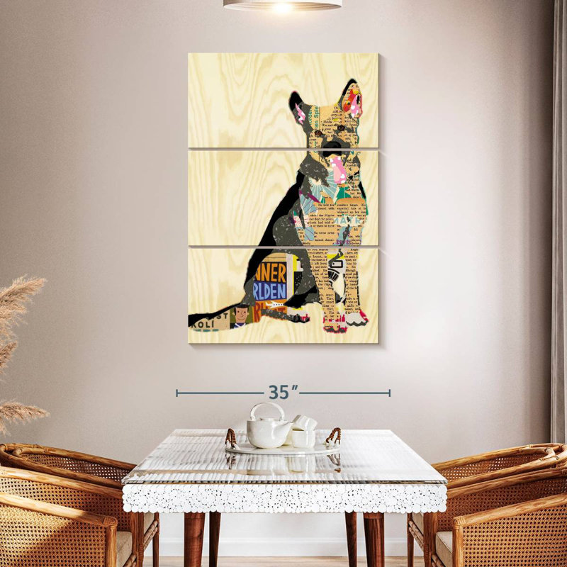 Brampt Shepherd Dog Collage, 50" H x 32" W