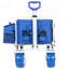 Chariot de plage robuste avec hayon rabattable et roues tout-terrain de 23 cm (9 po), chariot utilitaire pliable d'une capacité de 227 kg (500 lb) avec sac isotherme, bleu