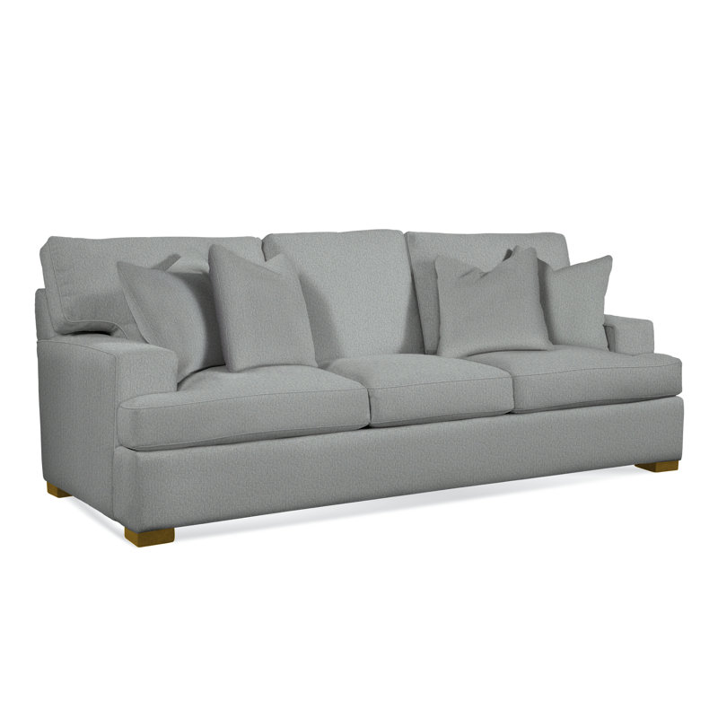 Cambria Upholstered 97'' Sofa, Light Blue Performance Fabric; 0851-55, Flax