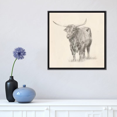 "Longhorn Steer sketch I" par Ethan Harper, reproduction d’art