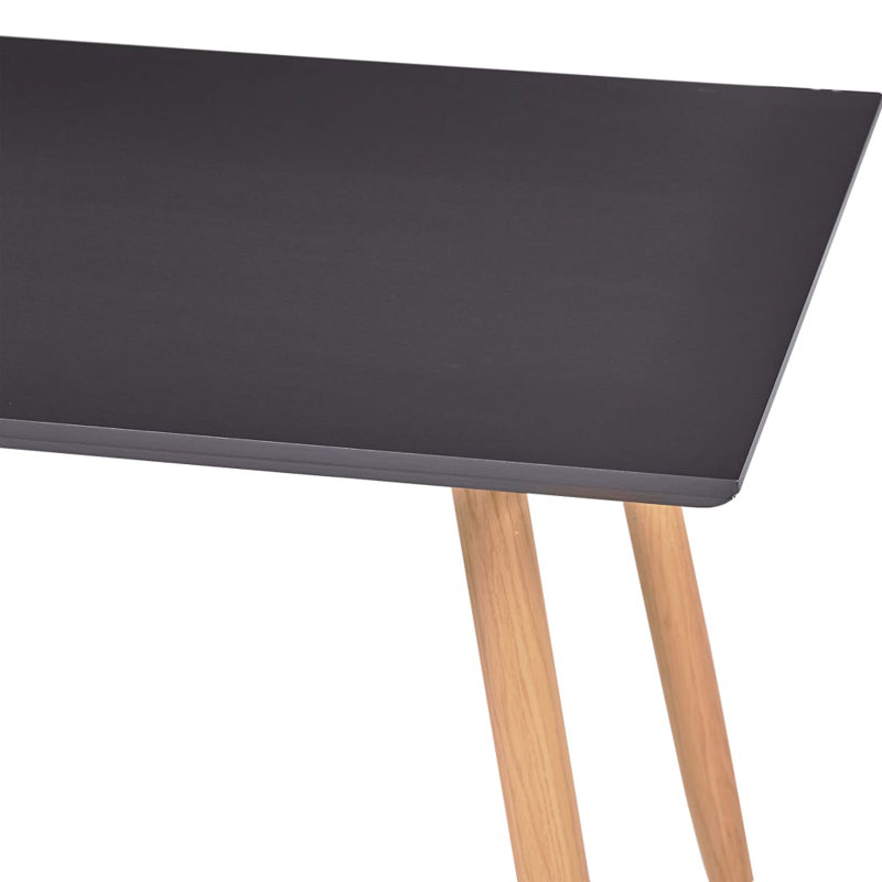 Alzie Metal Base Dining Table, Oak, Grey
