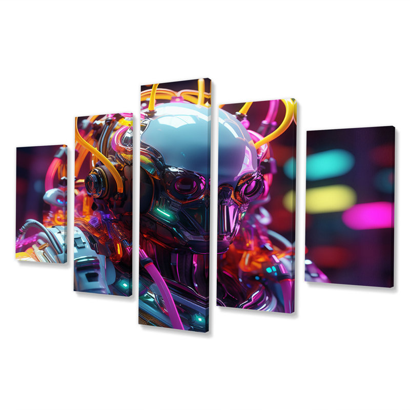 Towerside - Robot Canvas Print - 5 Panels