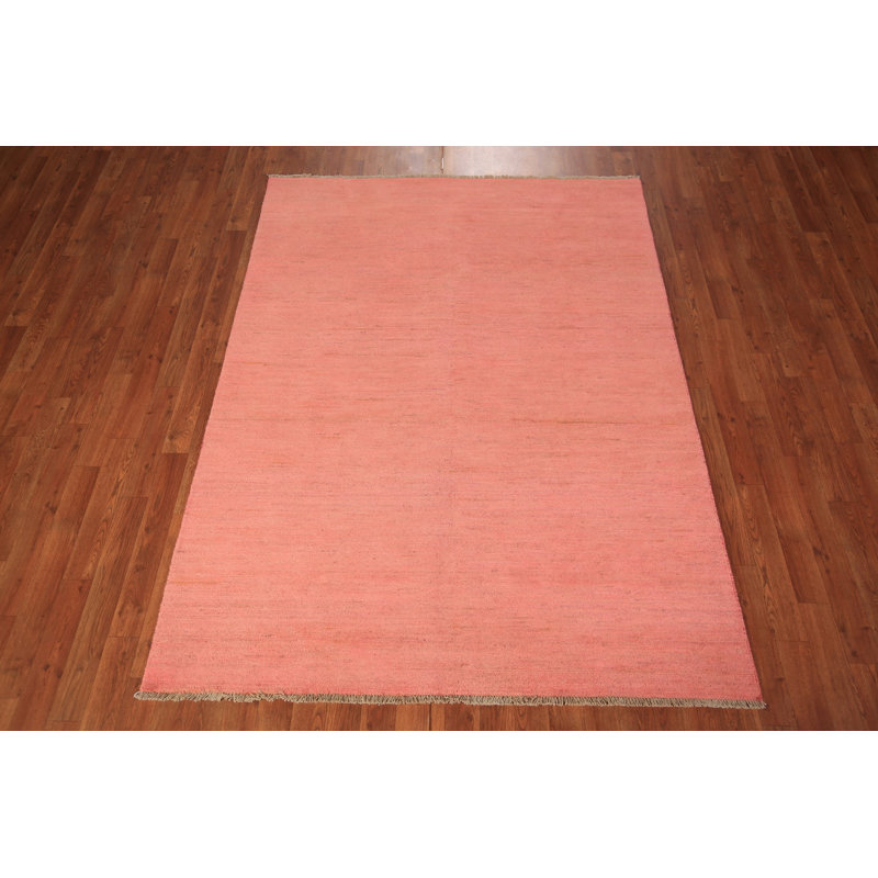 Tapis rose moderne Gabbeh 5 x 7