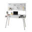 Bureau d'ordinateur Study avec rangement et tableau blanc magnétique effaçable à sec, blanc