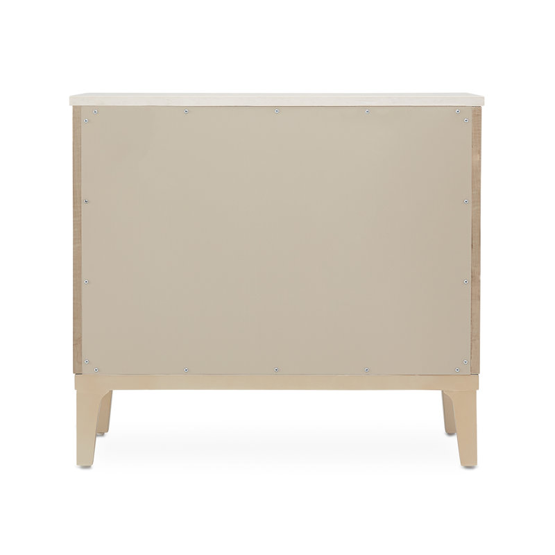 Malibu Crest 3 - Drawer Nightstand, White/Blush